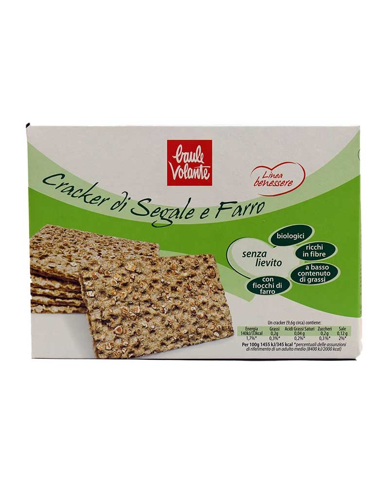 CRACKERS DI SEGALE E FARRO 250G BAULE VOLANTE