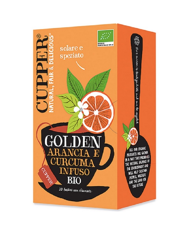 Cupper infuso con arancia e curcuma in confezione da 20 filtri